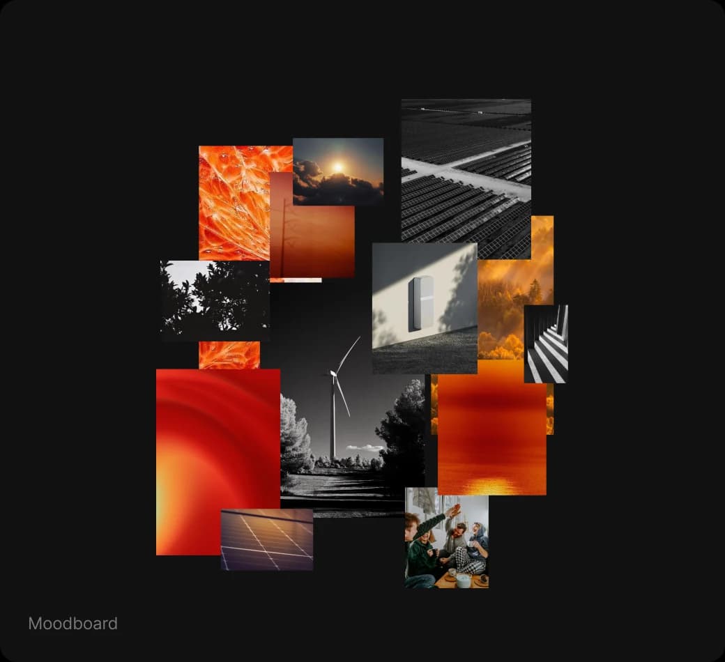 Moodboard 3: red and yellow — warm, urgent, energetic