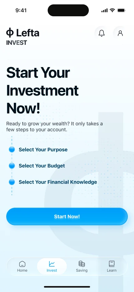 Start: The three steps are shown up front, so users know how long it will take.